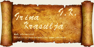 Irina Krasulja vizit kartica